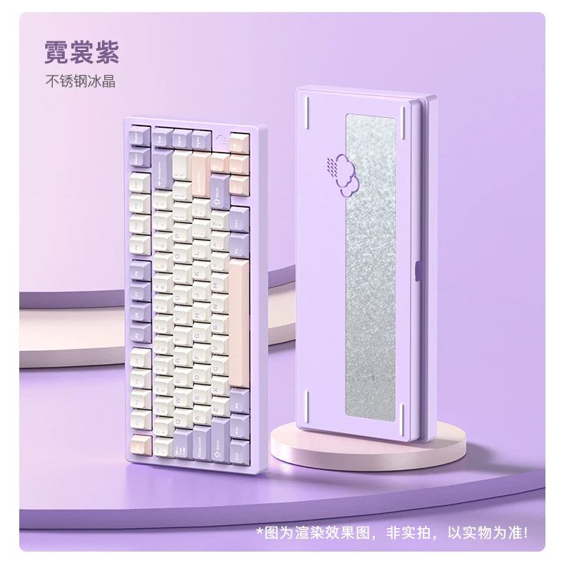 In Stock RAINY75 Mechanical Keyboard Hot-swap Aluminium Alloy Tri Mode RGB GASKET Gaming Keyboards Laptop Accessories custmgifts