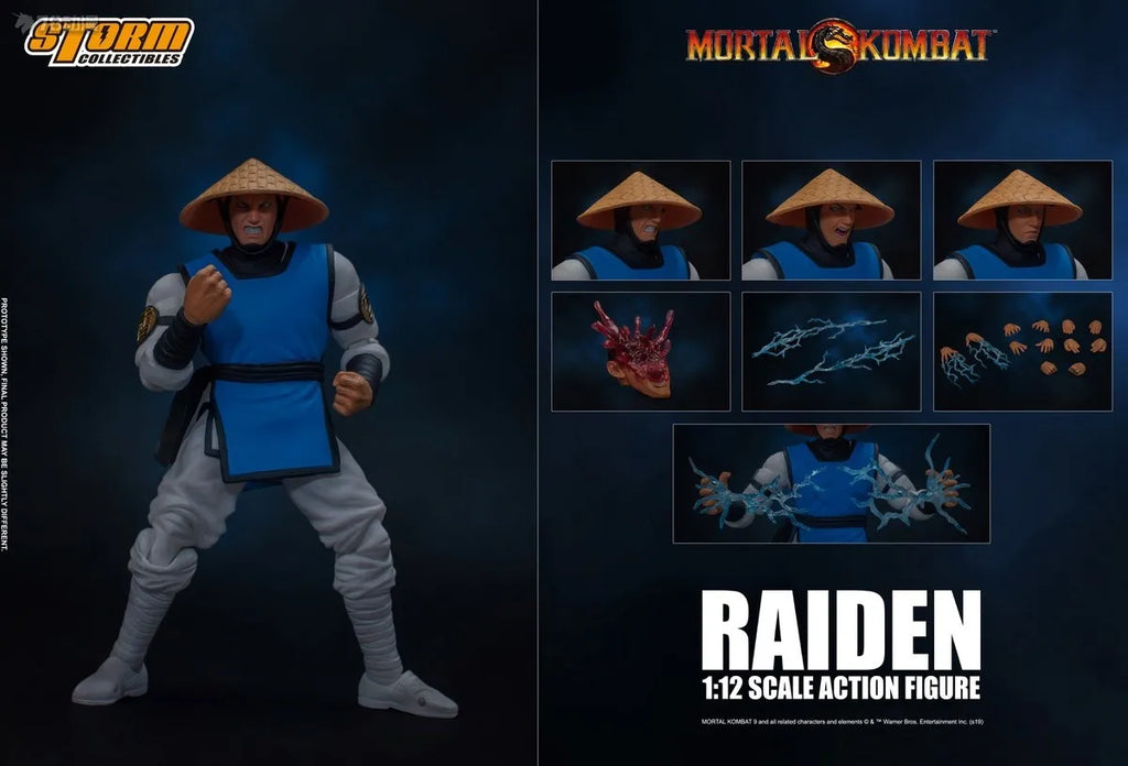 【In Stock】Original STORM COLLECTIBLES Mortal Kombat Series RAIDEN 1/12 Action Figure Toy Model Gift
