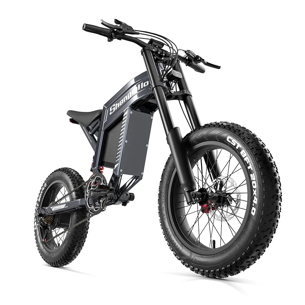 Powerful 20" Fat Tire E-Bike 1500W 60V 40MPH Electric MountainBike for Adventure