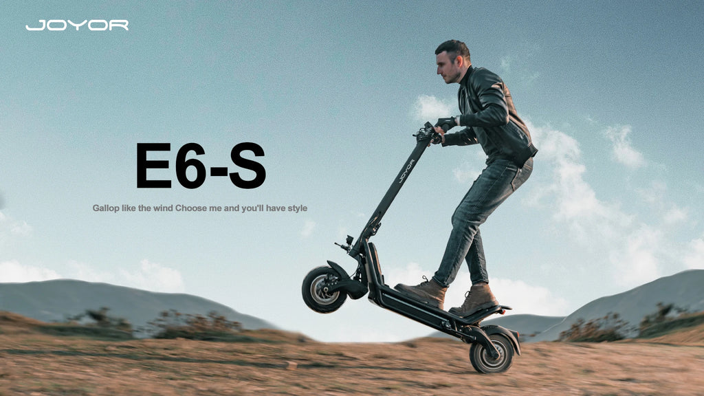 JOYOR E6-S 3200W Electric Scooter 60V 31.5Ah 50MPH 62Miles 11" Tire Dual Motor Hydraulic Foldable Adult NFC OffRoad US Warehouse