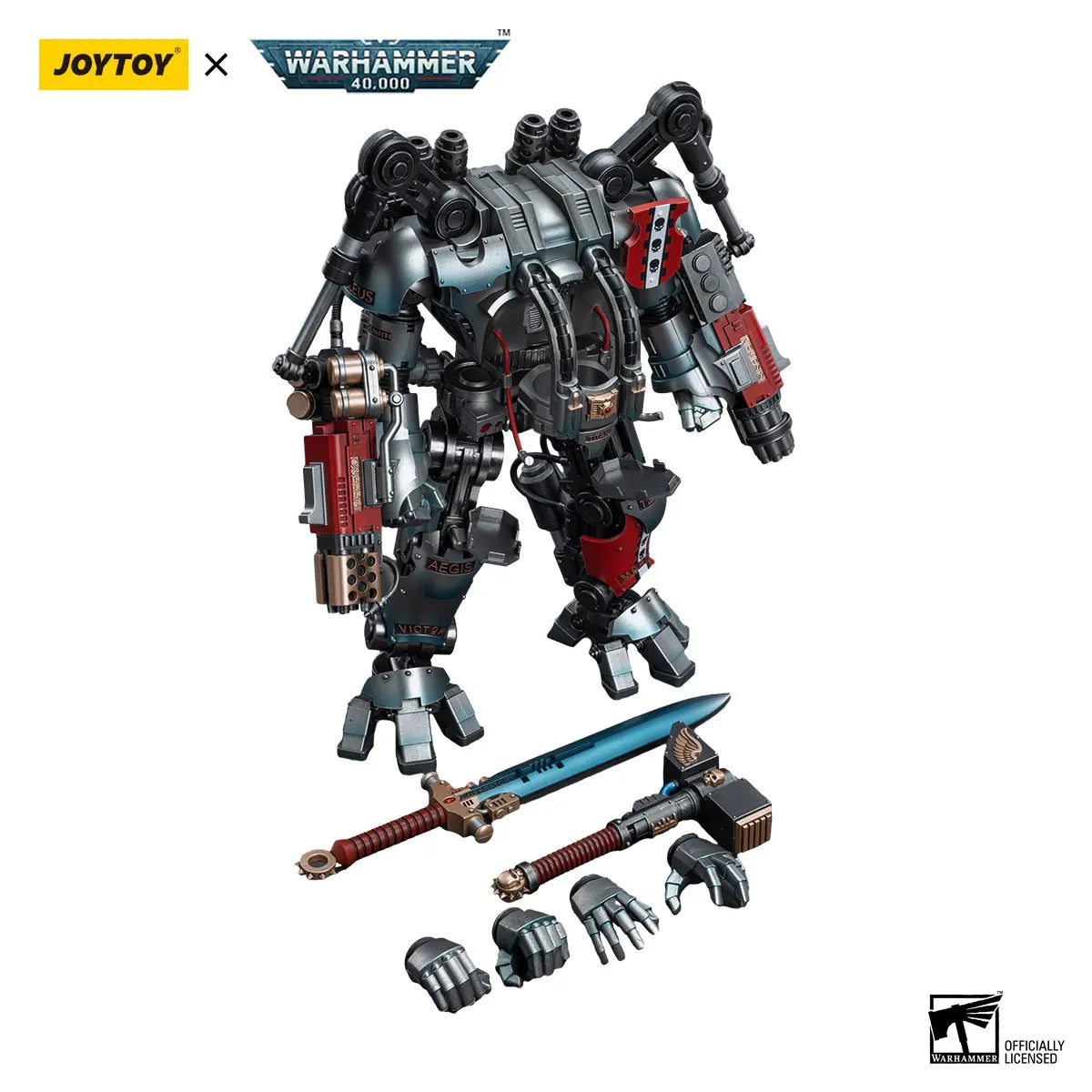 JOYTOY Warhammer40k 1/18 Action Figure Mecha Grey Knight Nemesis Dreadknight Anime Figures Toys Model Gift