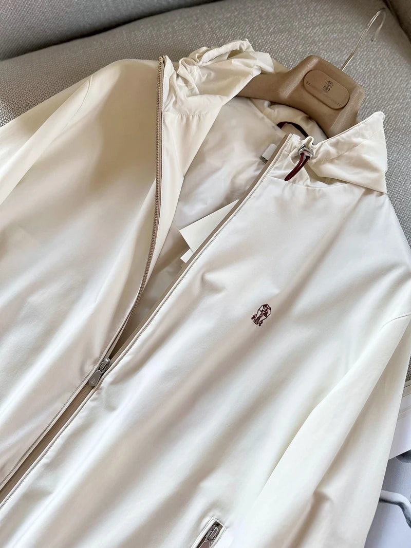 ALIN BC Top Line Microfiber Lightweight Tech Fabric Casual Men's Hooded Spring Autumn Jacket Outerwear Standard Fit Long Sleeve