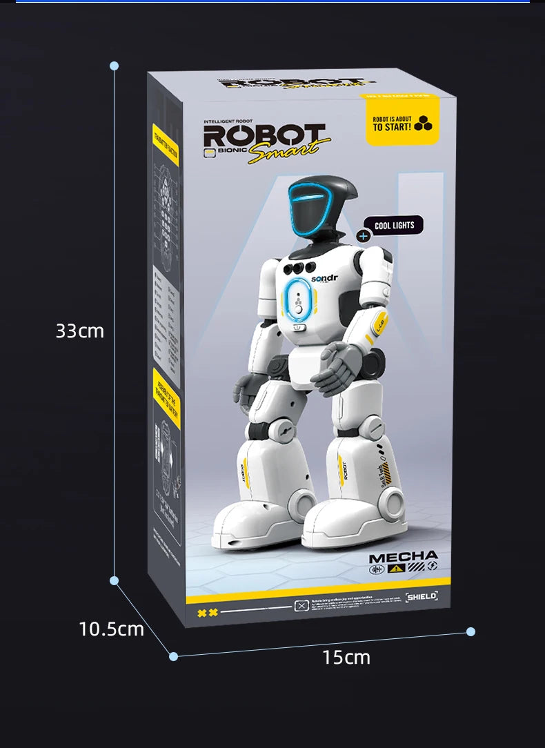 Smart Programming Humanoid Gesture Sensing Remote Control Robot 2.4G Joint Mobility Breathing Light Recording Function RC Robot