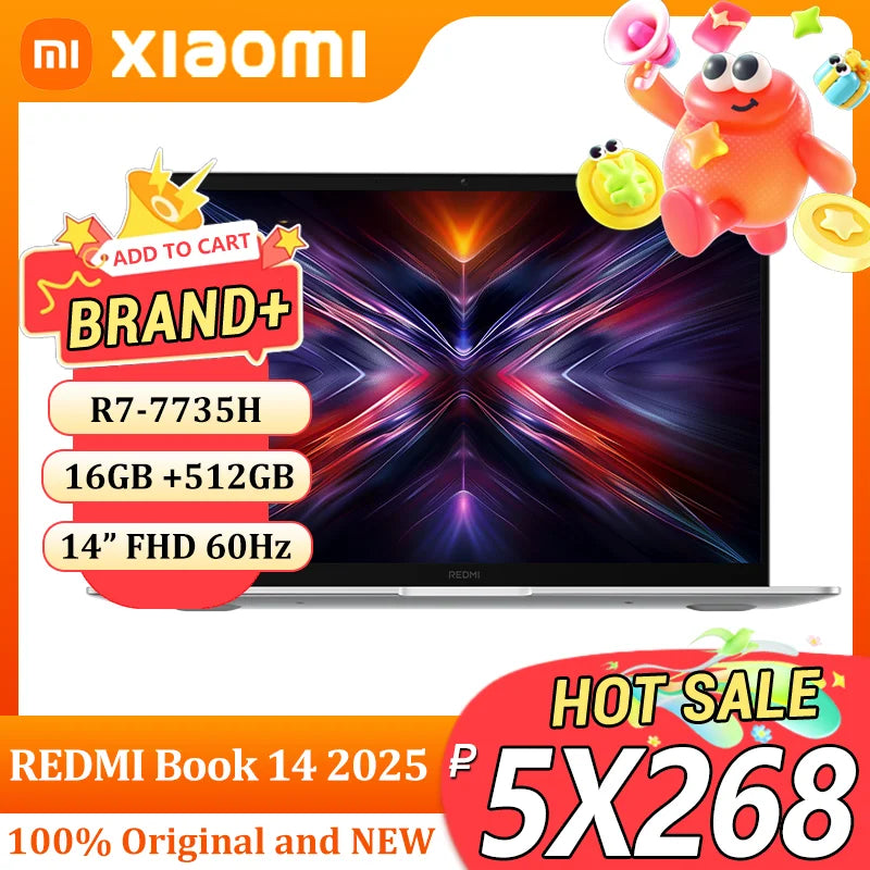 Xiaomi REDMI Book 14 2025 R5-7535H/R7-7735H 16GB+512GB 14inch FHD 60Hz