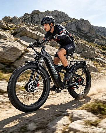 8000W Dual Motor Electric Bike for Adults, Ebike 55 MPH, 52V 30AH, E-Bike 120Miles, 26'' Fat Tire All Terrain E Bike for Men Wom