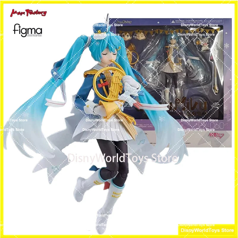 100% Original Figma EX060 Snow Miku Snow Parade Ver In Stock Anime Action Collection Figures Model Toys