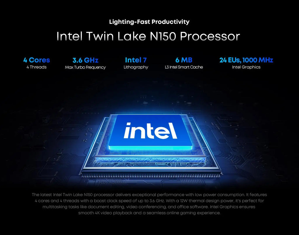 CHUWI MiniBook X 2-in-1 Touch Screen Laptop Intel N150 16GB LPDDR5 512G SSD 10.51"1920x1200 FHD Resolution Ultra-thin Notebook