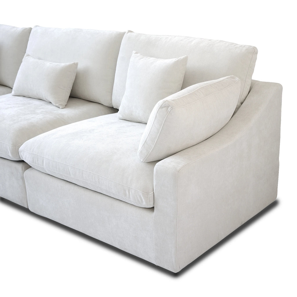 Comfy Cloud Couch 120''  Modern Sectional Sofa for Living Room Down Filled Couch with Ottoman U Shaped 5 Seater Convertible Sofa