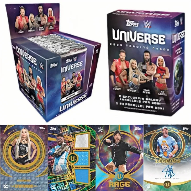 2025 Genuine Topps WWE Universe Hobby Universe Series Wrestling Collectible Trading Cards High Value Gift Box