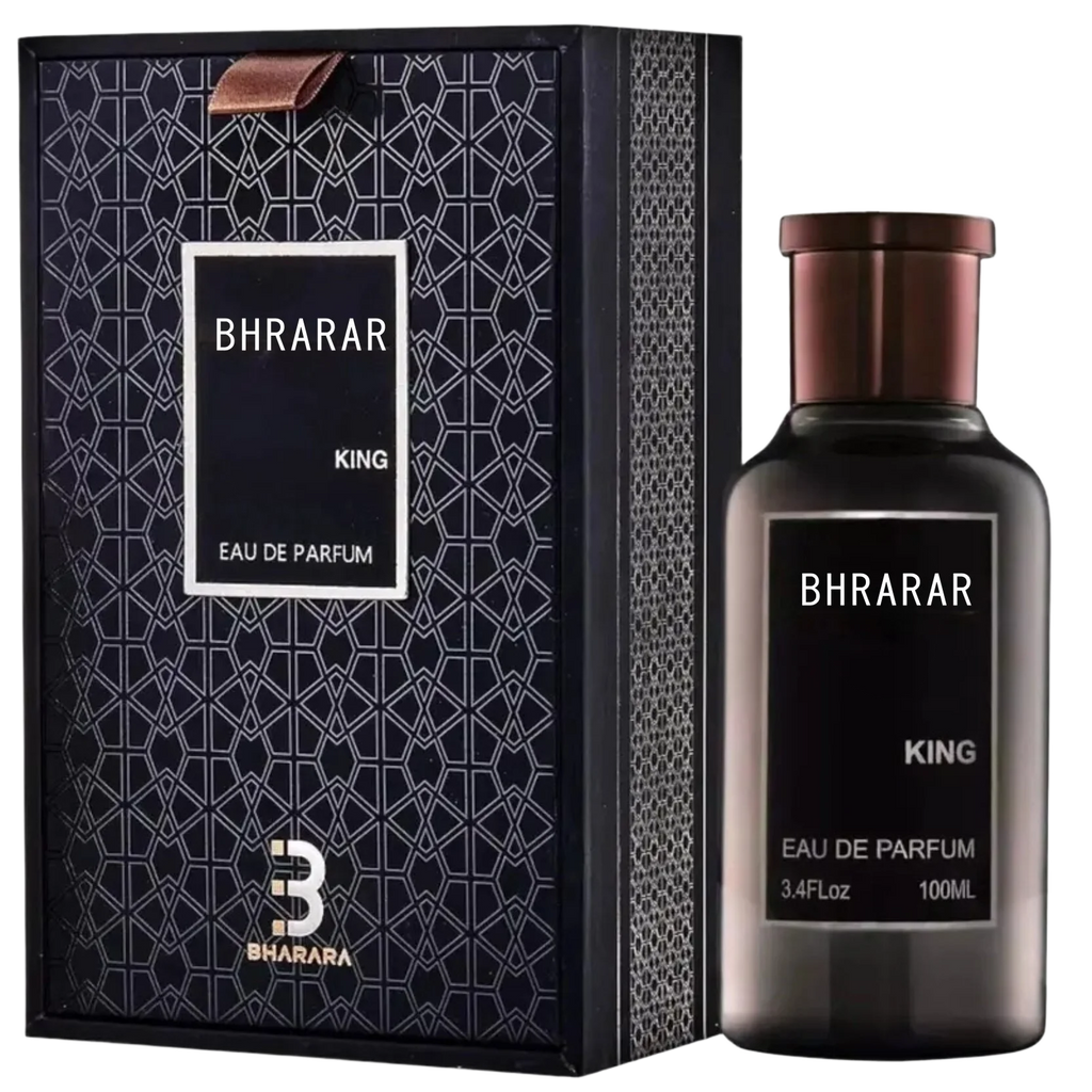 Bharara King Men's Eau de Parfum 3.4oz (100ml) - Refreshing Citrus & Musk Scent Long-Lasting Formaldehyde-Free Fragrance, Daily