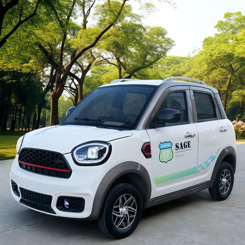 Electric four-wheeler new energy household vehicle closed mobile scooter dual-purpose gas vehicle