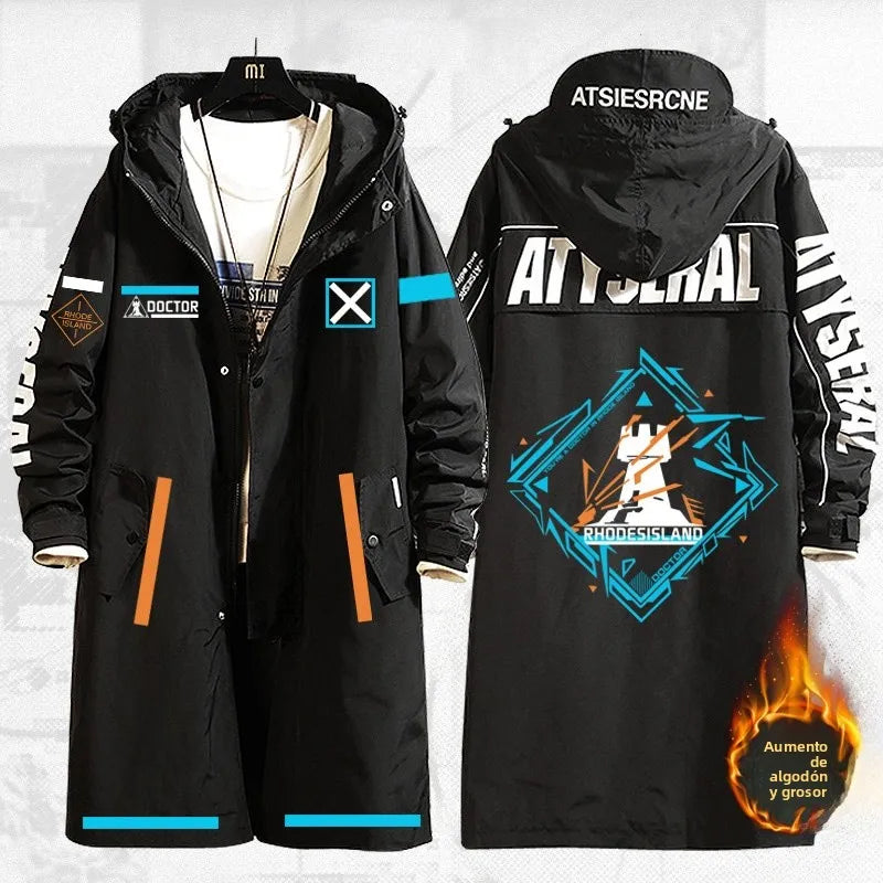 Tomorrow's Ark Game Doctor Blade Nearby Windbreaker Anime Mid-Length Jacket Unisex Youthful Polyester Fiber Zipper Closure