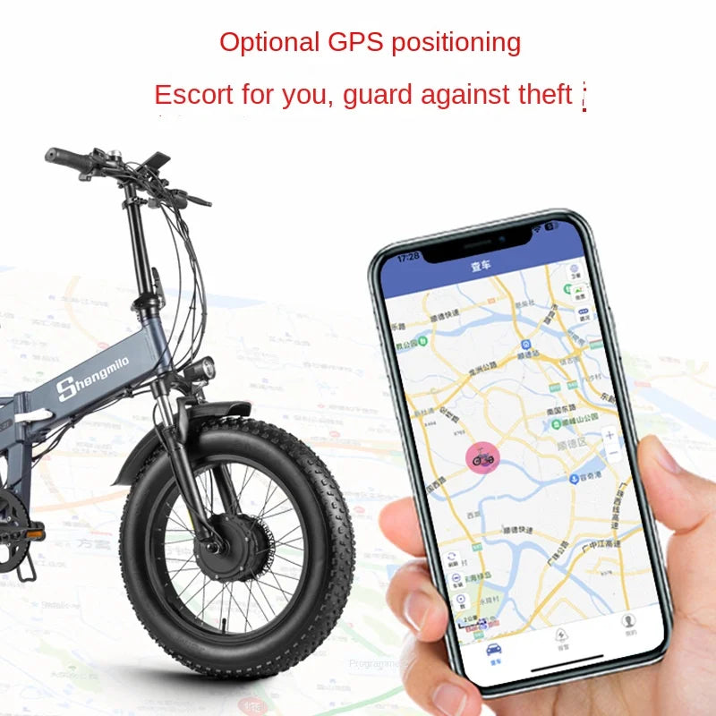 Mini MX21 folding electric bicycle 48v brushless motor 2000w maximum speed 53km/h E-Bike 20*4.0 tires city riding Electric Bike