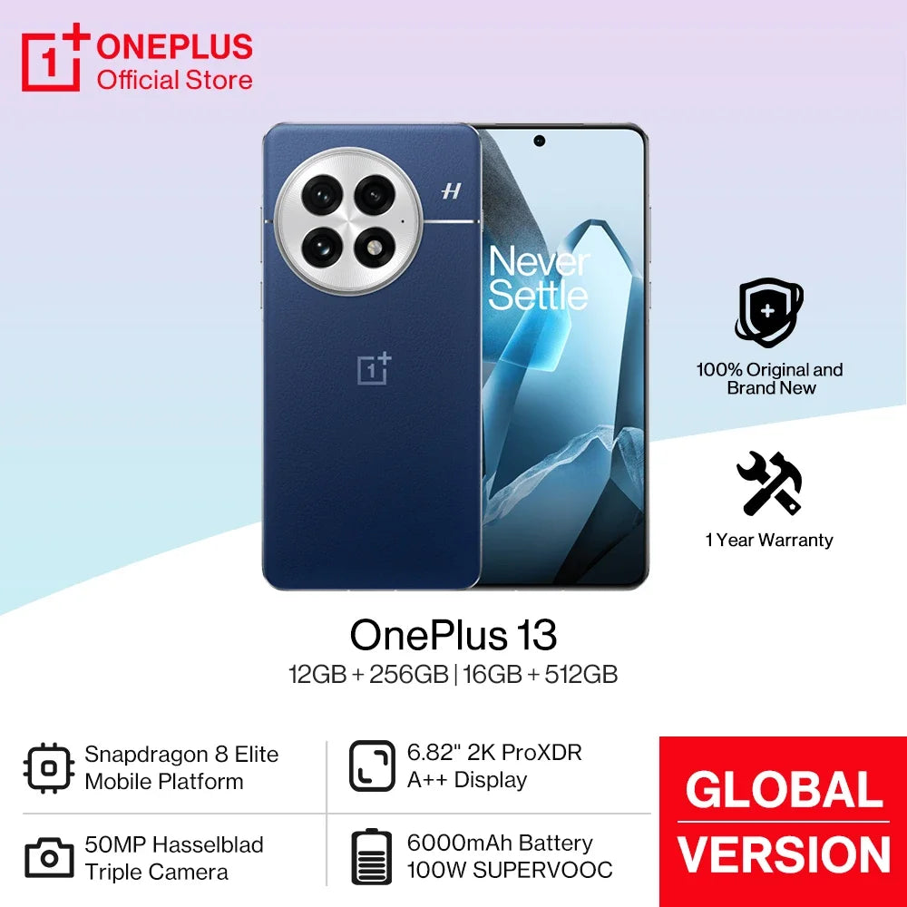 World Premiere OnePlus 13 Global Version AI Smartphone Snapdragon 8 Elite 6000mAh Battery 50W AIRVOOC Wireless Charge NFC