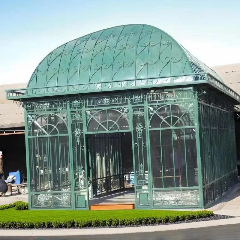 Garden Shade Room Environmentally Friendly Powder Coated Metal Sunroom Easy to Assemble with Steel Frame