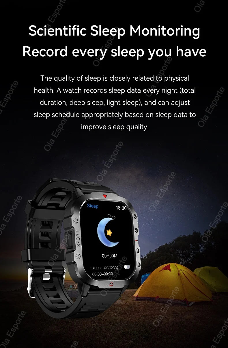 2026 New SmartWatch Men For Women Militray Outdoor GPS Tracker Sport Watches Heart Rate Sleep Waterproof Smart Watch IOS Android