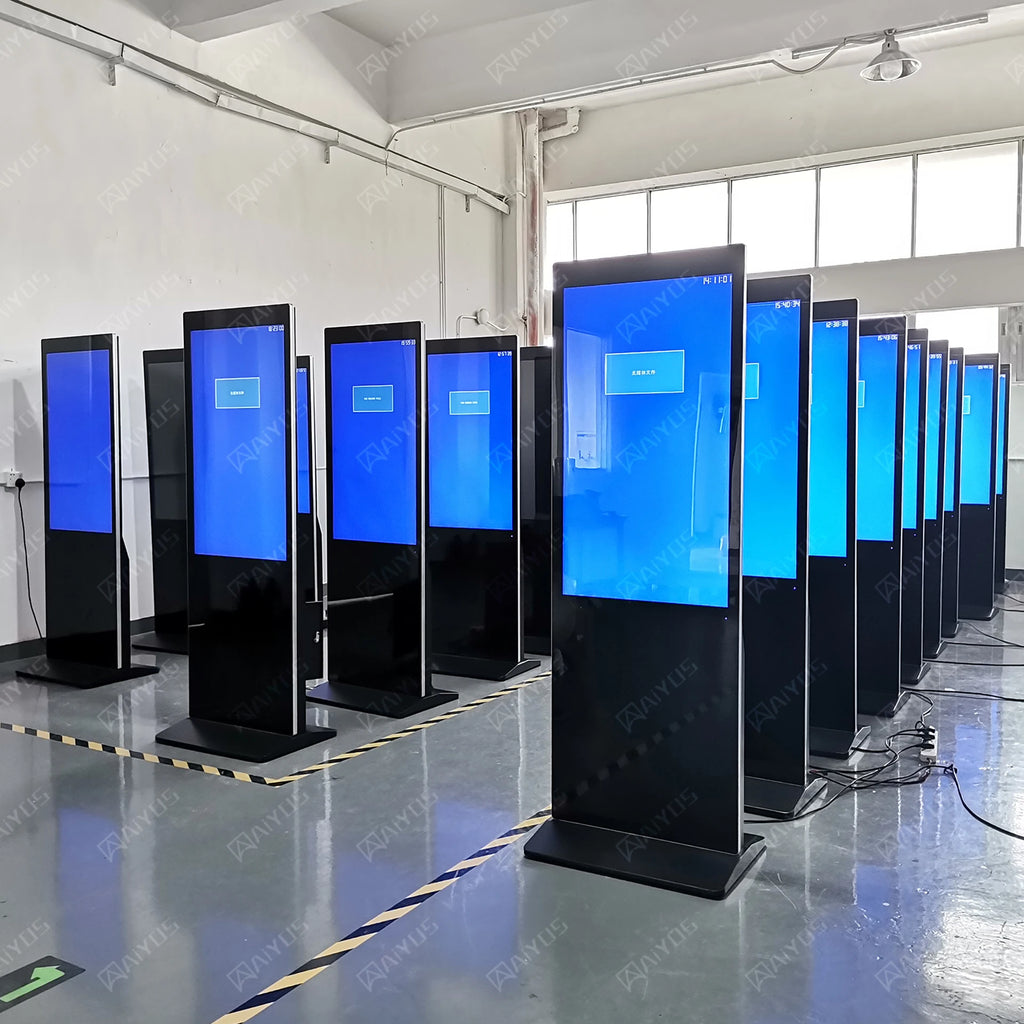 55" Inch Digital Signage and Displays Kiosk Totem LCD Touch Screen Indoor Smart WIFI Floor Stand Advertising Player