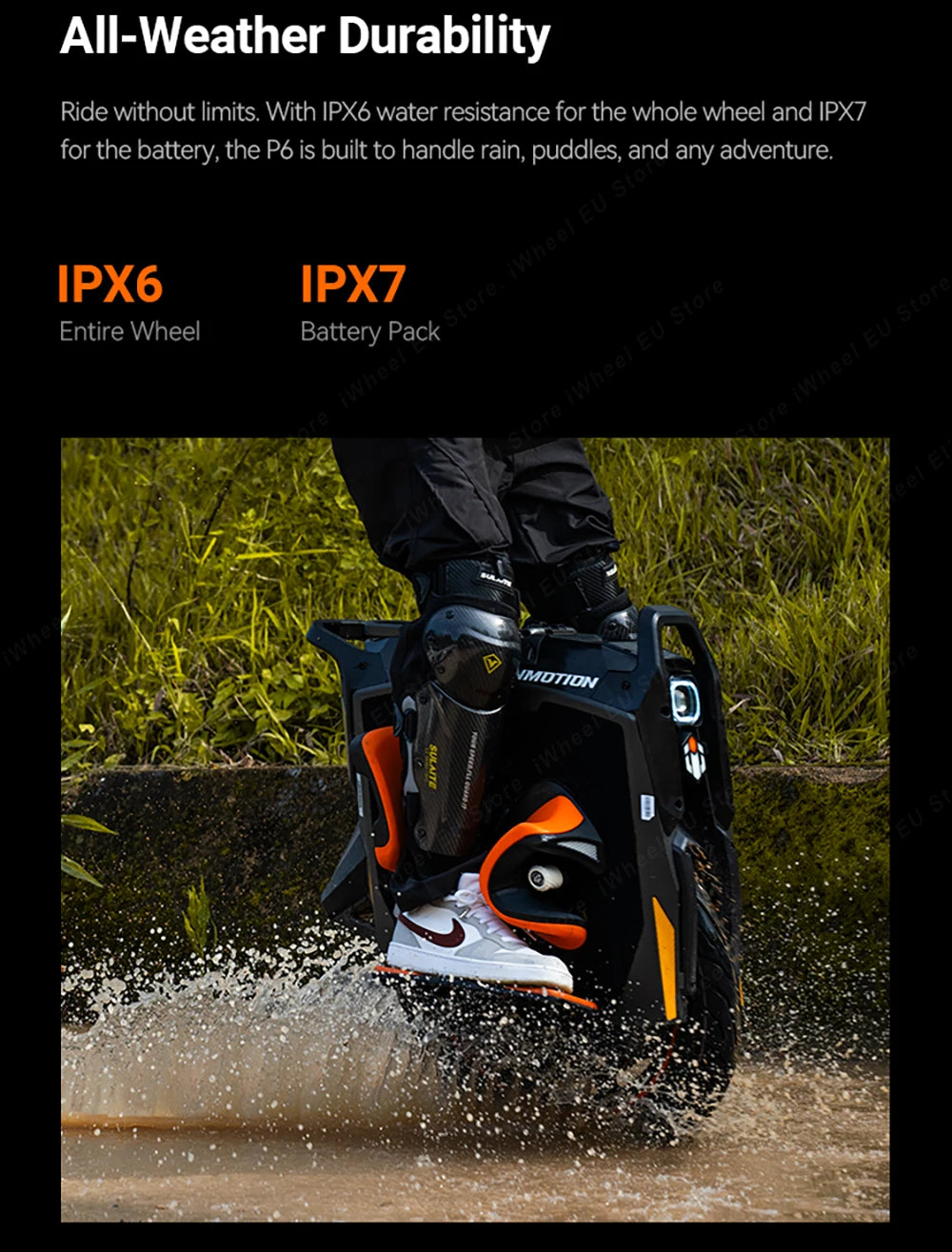 Newest Inmotion P6 Electric Unicycle 235.2V 4200Wh Battery 6000W Motor Power 20inch Official INMOTION P6 EUC