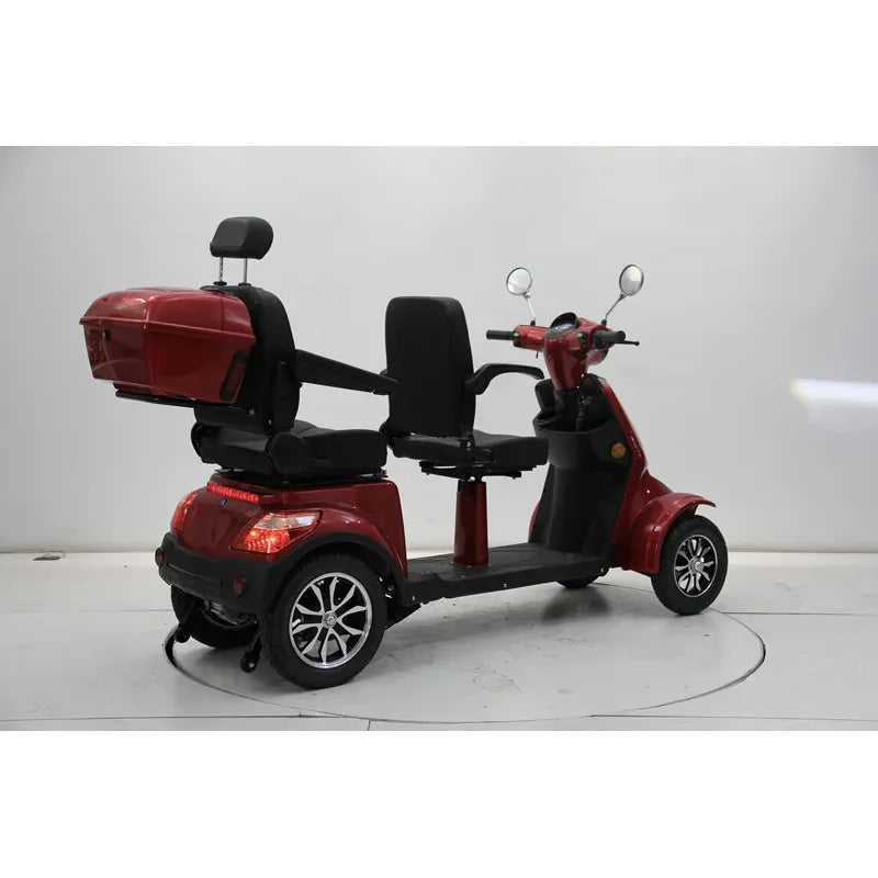 4 Wheel Mobility Scooter Double Seat Electric Scooter For The Elderly 1000W Scooter Heavy Duty