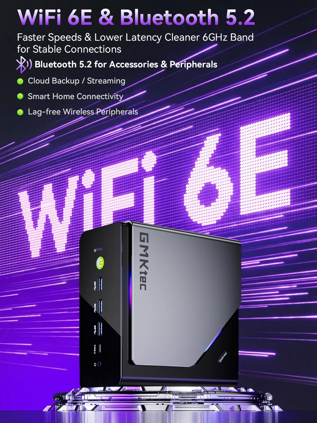 GMKtec NucBox K15 Mini PC Intel Core Ultra 5 125U DDR5 4800Mhz Pcie 3.0 SSD Windows 11Pro WIFI 6E BT 5.2 Full-featured USB4.0