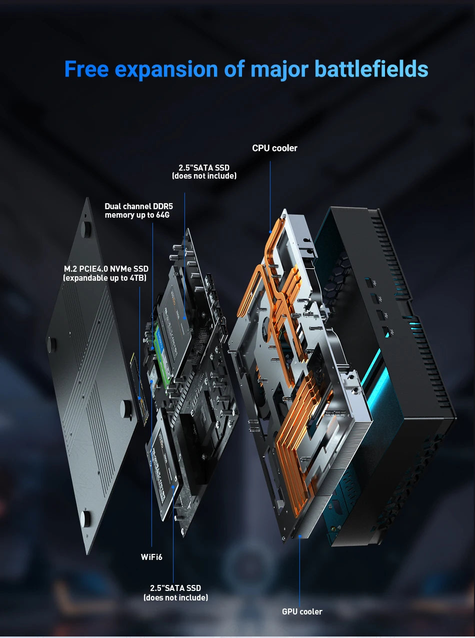 Topton 14th Gen Intel i9 14900F NVIDIA RTX 4070 12G Gaming Mini PC NVMe 2xDDR5 Windows 11 Mini Gamer Computer Desktop PC WiFi6