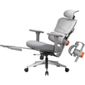 Ergonomic Home Office Chair for Big and Tall, Auto-Adjusting Lumbar Support, Adjustable Seat and Height, with Footrest, Gray