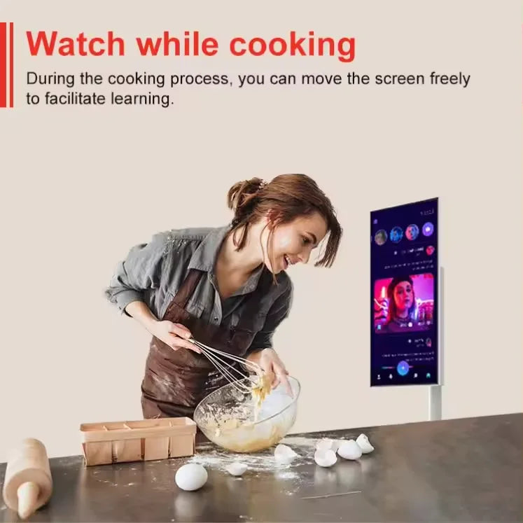 2024 Popular Portable Tv With Battery Fitness Game Video Android 21.5 Inch Stand By Me Smart Tv  Bluetooth Reomte Option