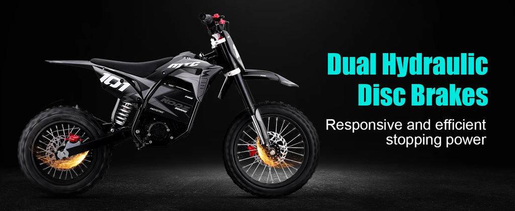 KOOZ HP115E 60V 2000W Electric Motorcycle for Kids and Teens,Electric Dirt Bike Up to 40 MPH & 18 Miles Long-Range.