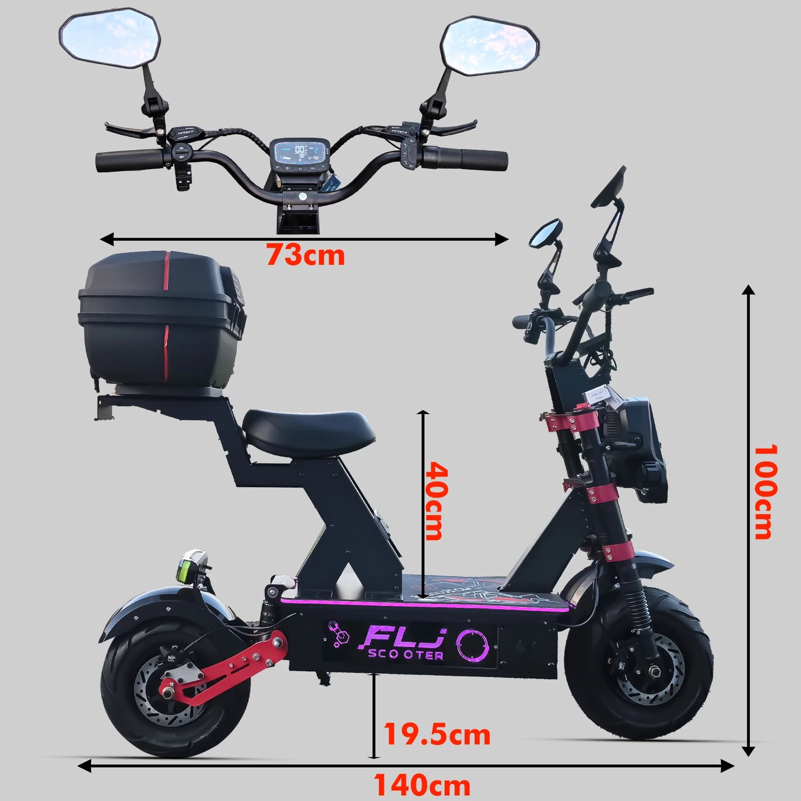 K13 Ultra 12000W Electric Scooter with 72V 100AH Big Battery APP/NFC fast speed Fat Wheel E Scooters