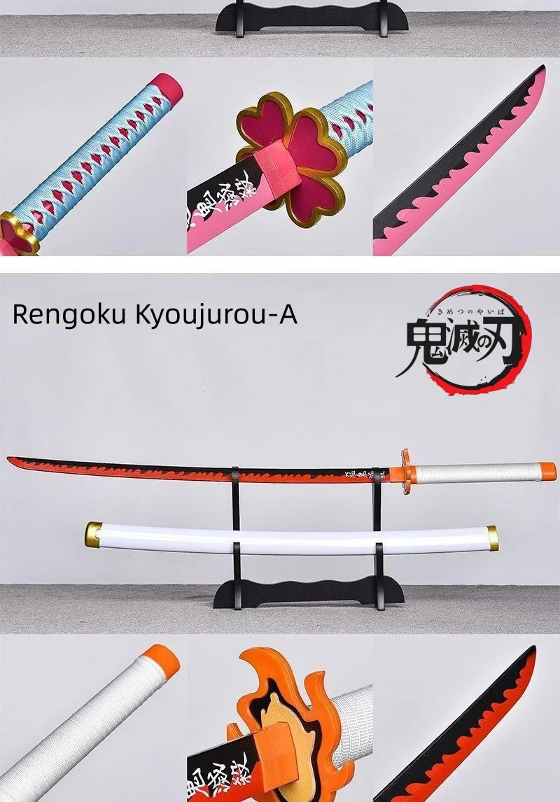 104cm Japanese Katana Samurai Sword Accessory Demon Slayer Katana Tanjirou Sword Kimetsu No Yaiba Iron Ninja Knife Cosplay Toy