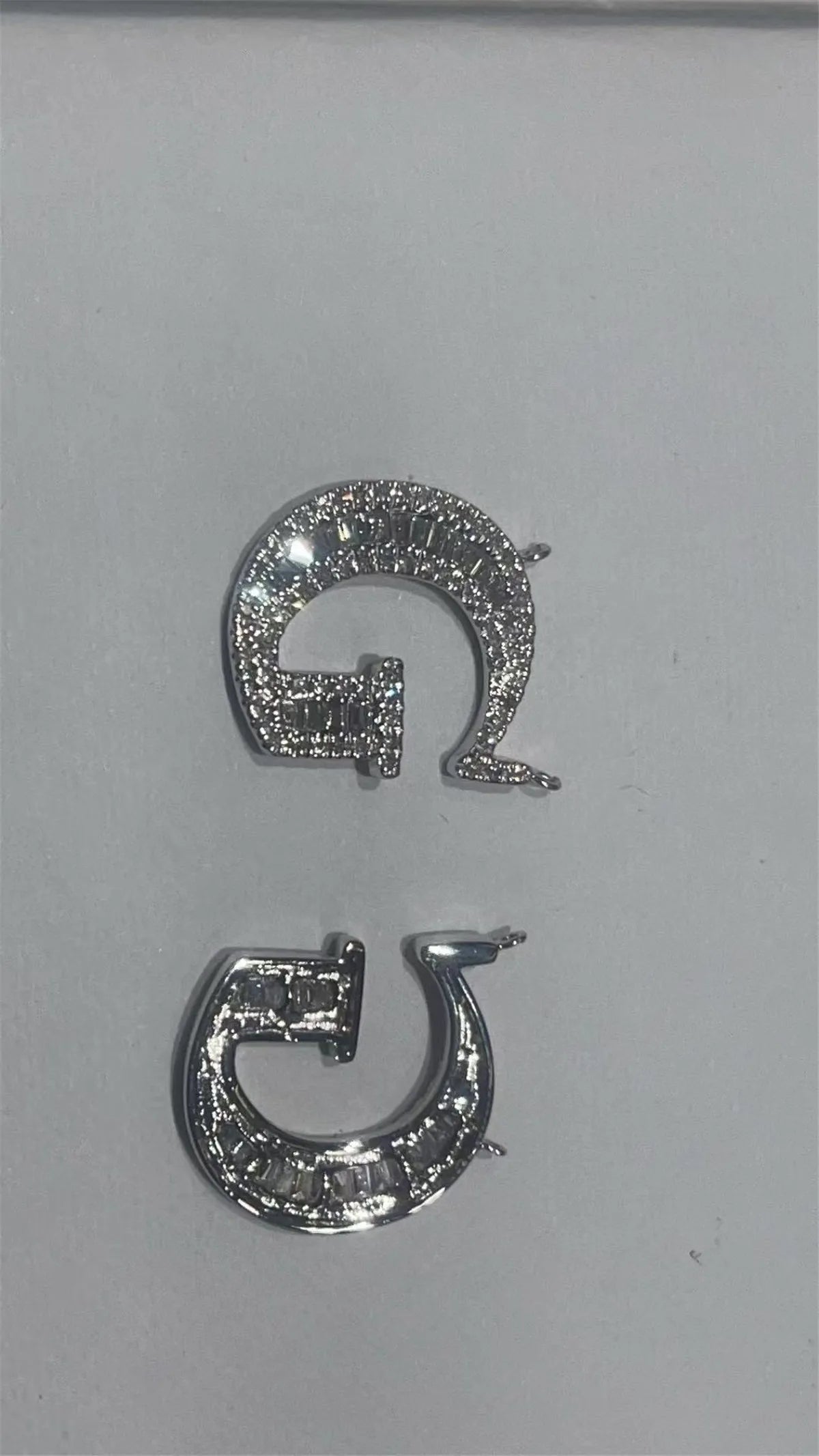 18K gold solid genuine gold natural diamond letter diamond necklace - high-quality jewelry available in stock, for customization