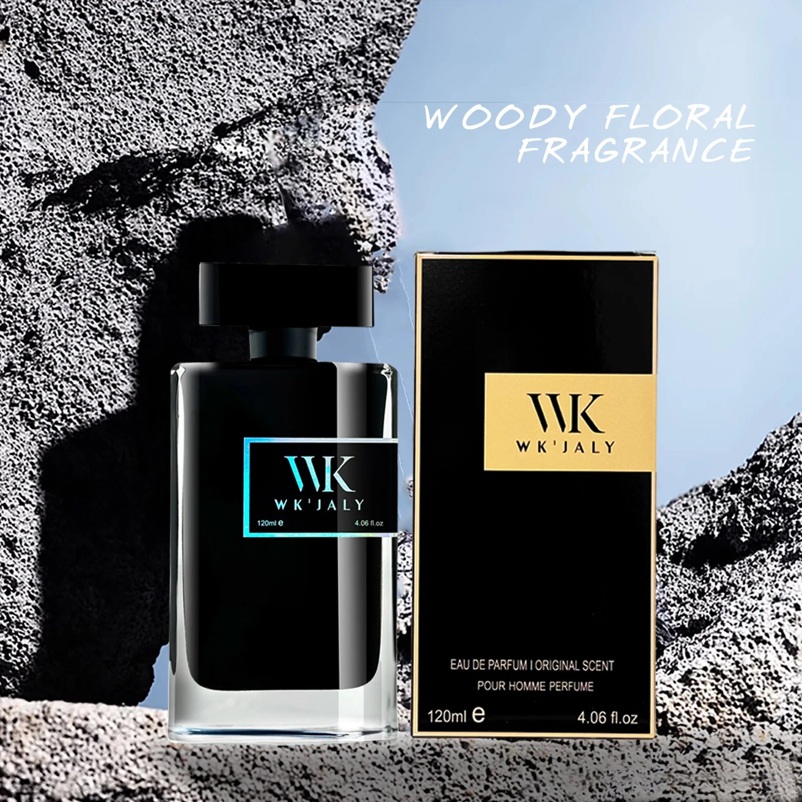 WK JALY Eau De Parfum For Men, With Notes of Bergamot, Woody, Rosemary, Men's Cologne Perfume, Long Lasting Scent, 120ml/4 oz