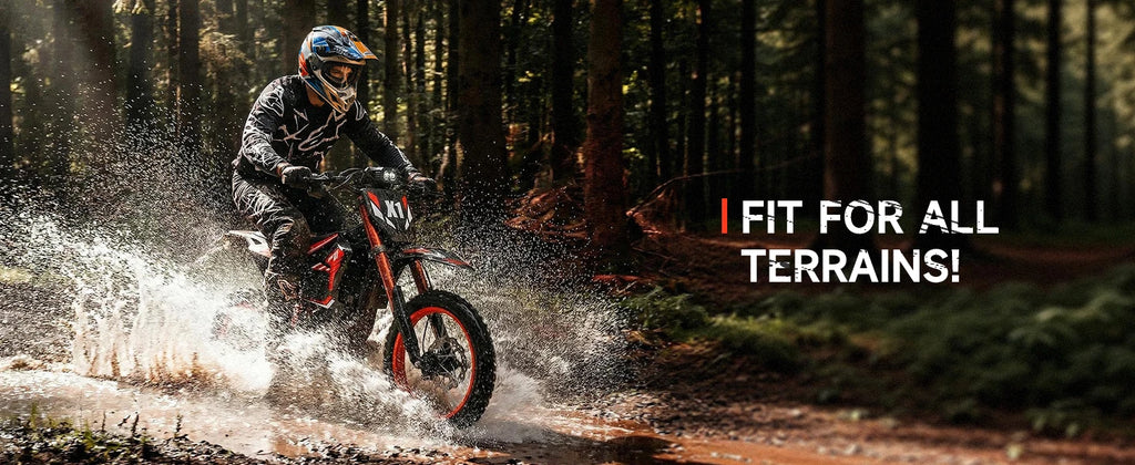 QRONGE X1 Spark Electric Dirt Bike 4500W Peak&Up to 60 Miles 50MPH 60V 28.8Ah Battery E-Bike 14/12" Fat Tire Electric Motorcycle