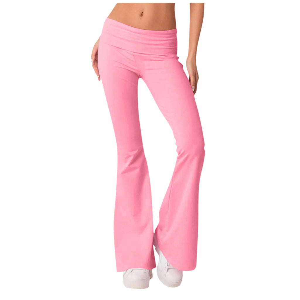 Women Flare Leggings High Waist Wide Leg Yoga Pants Seamless Fitness Workout Tights Gym Sports Trousers Casual Slimming Clothing