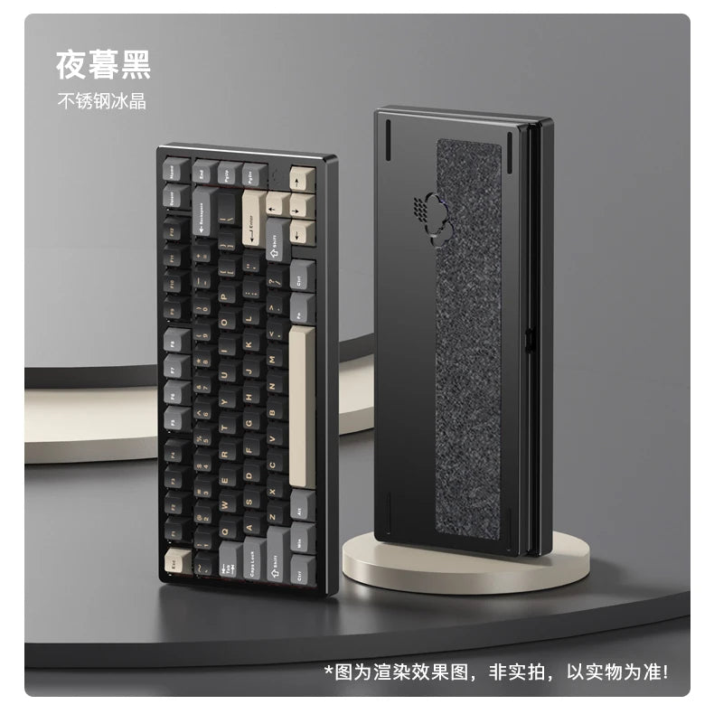 In Stock RAINY75 Mechanical Keyboard Hot-swap Aluminium Alloy Tri Mode RGB GASKET Gaming Keyboards Laptop Accessories custmgifts