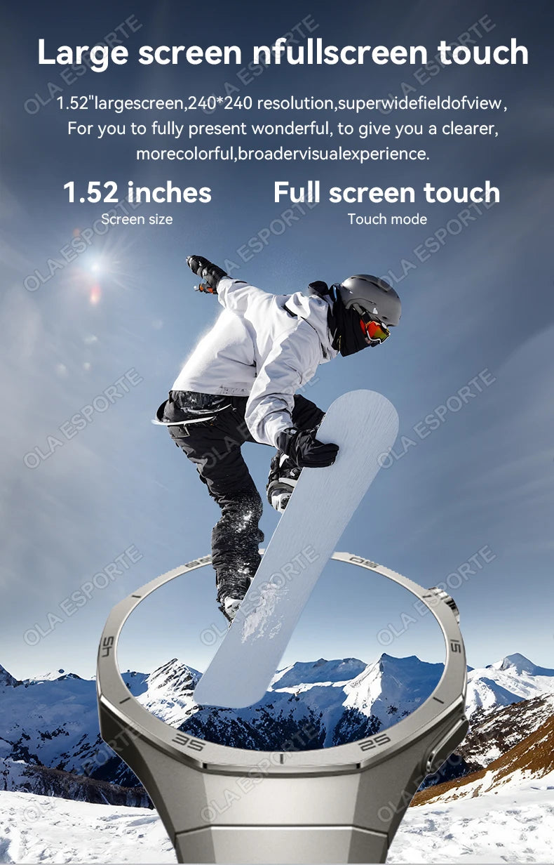 2026 New Watch 5 Pro GPS Track Smart Watch Men 360*360 AMOLED Screen NFC BT Call Waterproof Health Monitor Man Smartwatches IOS
