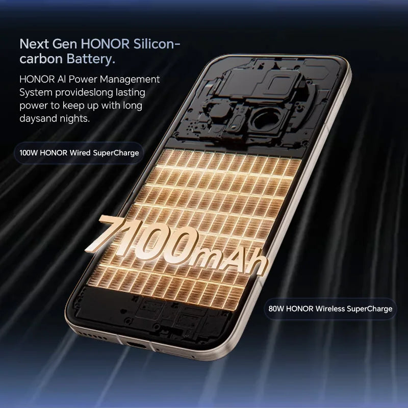 Global Version HONOR Magic8 Pro 12GB+512GB 5G AI Smartphone 6.71'' 120Hz OLED Display 200MP Cameras 7100mAh 100W SuperCharge NFC