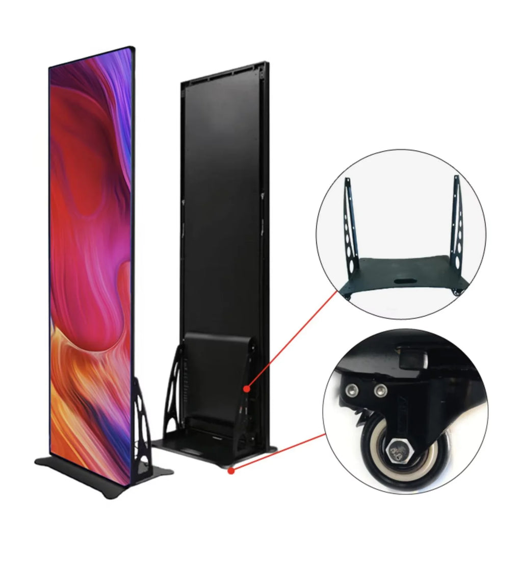 Moveable Indoor P2 P2.5 P3 P4 Led Poster Display Panel High Brightness LED Advertising LED Poster Display Screen