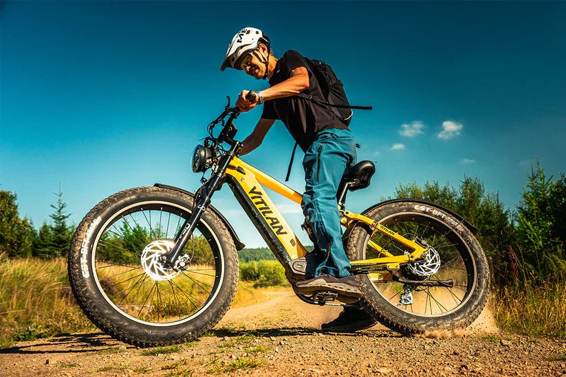Vitilan T7PRO Full Suspension Mountain E-bike for Adults 1600W Peak Brushless Motor 35mph 52V20Ah E-Bike 90 Nm Electric Bike