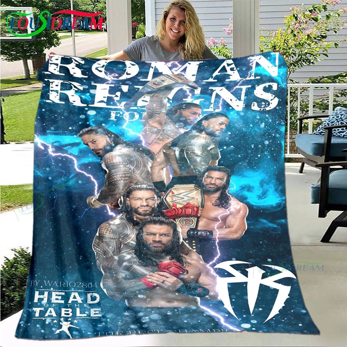 Fashion Wrestling Sport W-Wwe Print Blanket Flannel Thin Blanket Portable Home Travel Office Lunch Break Blanket Bath Towel Gift