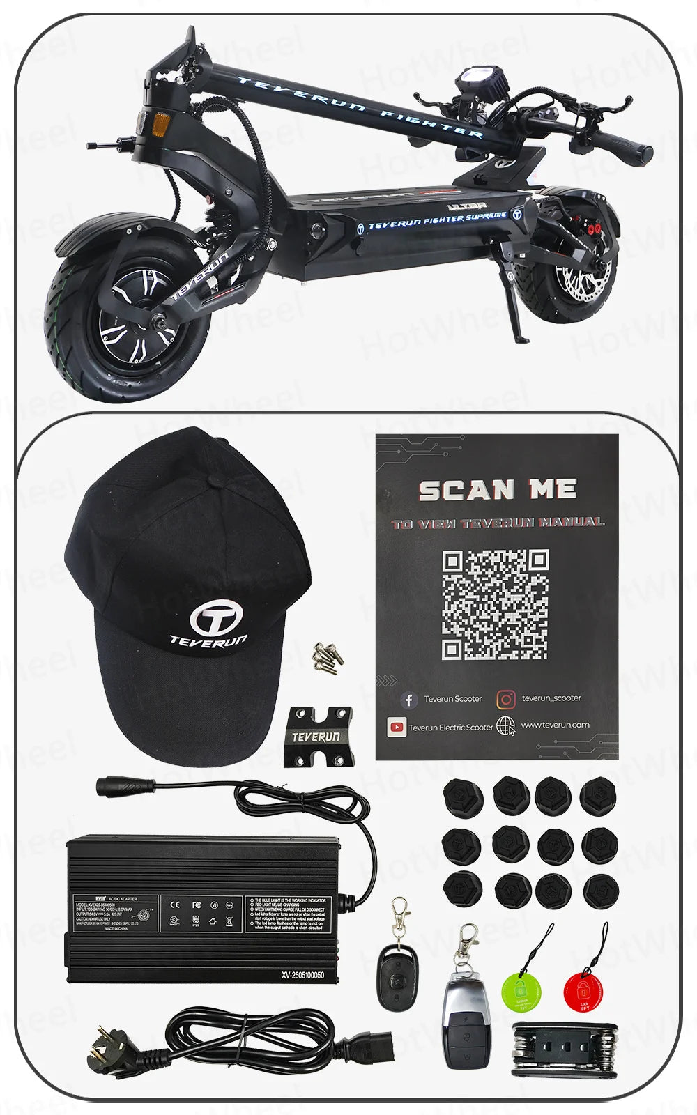 TEVERUN For Supreme Ultra V4 4000W 2000W*2 Dual Motor 72V 60Ah Battery 11inch Tire 4inch Display PKE Four-Piston Brake System