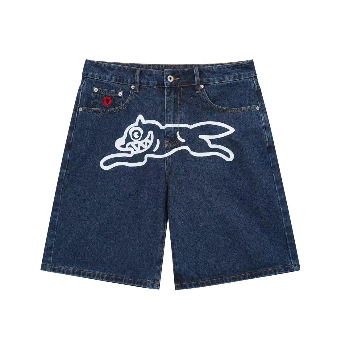 Top Quality Classic Printed Mens Casual Jeans Shorts Zipper Loose Fit Capri Men Denim Shorts Pants