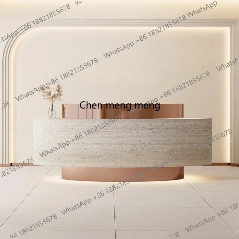 modern company front desk reception desk beauty salon training institution luxury bar counter women's clothing store checkout