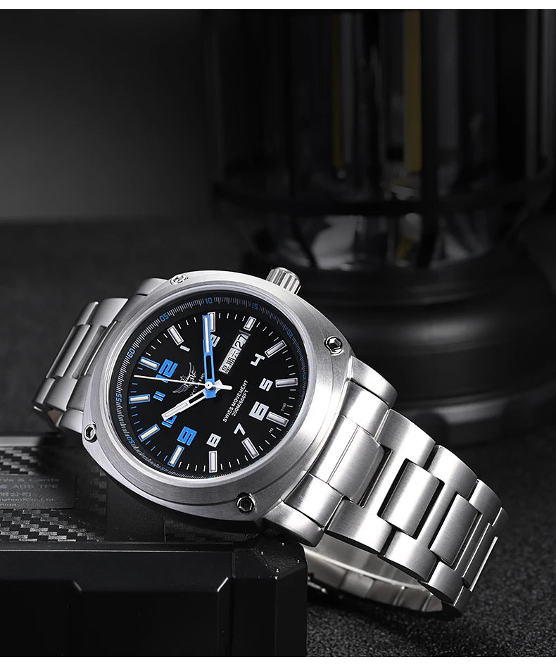 YELANG Men Automatic Watches Titanium Alloy Case H3 T100 Gas SelfLuminous 200M Waterproof Mechanical Wristwatch Sapphire V3.4