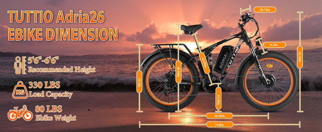 26 Dual Motor Electric Bike for Adults, 5000W Peak 210NM 40-46MPH Fast E-Bike, 52V 25AH Motorcycle, 32-90 Miles, 26