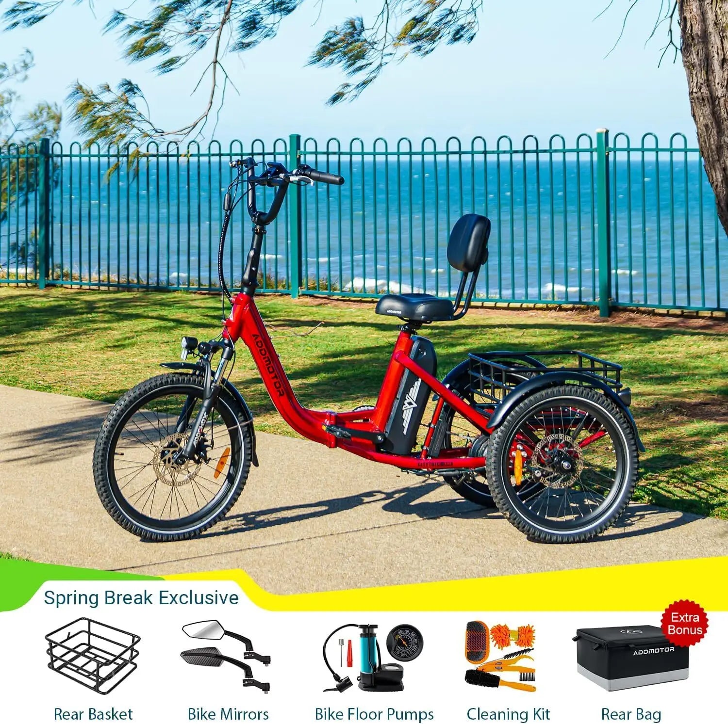 Folding Electric Trike E-310 Plus ADDMOTOR 750W 48V 20Ah 3 Wheel E-bikes