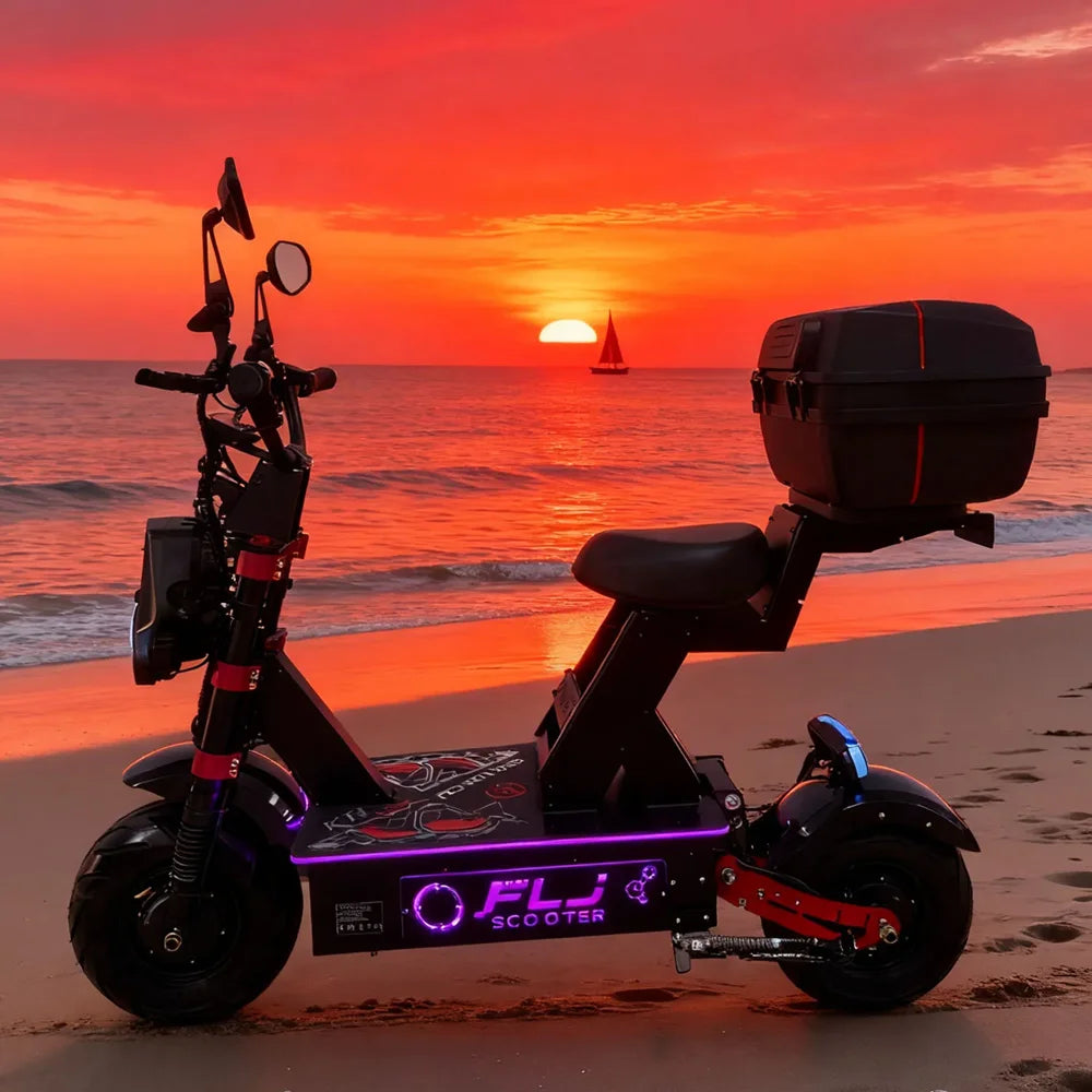 Latest K13 72V 12000W High Powerful Electric Scooter with APP/NFC Fast Speed 120km/h Fat Wheel E Scooters