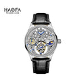 Haofa GMT Flying Tourbillon Mechanical Man Watch Skeleton Tourbillon Movement Luxury Moon Phase Watches for man Hollow 1035