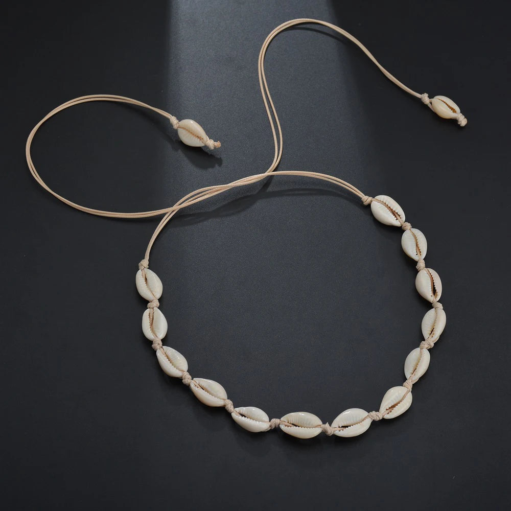 SUMENG Boho Beach Bohemian Choker Necklaces For Women Girls Summer Fashion Jewelry Chained Shell Pendants Necklace Gifts