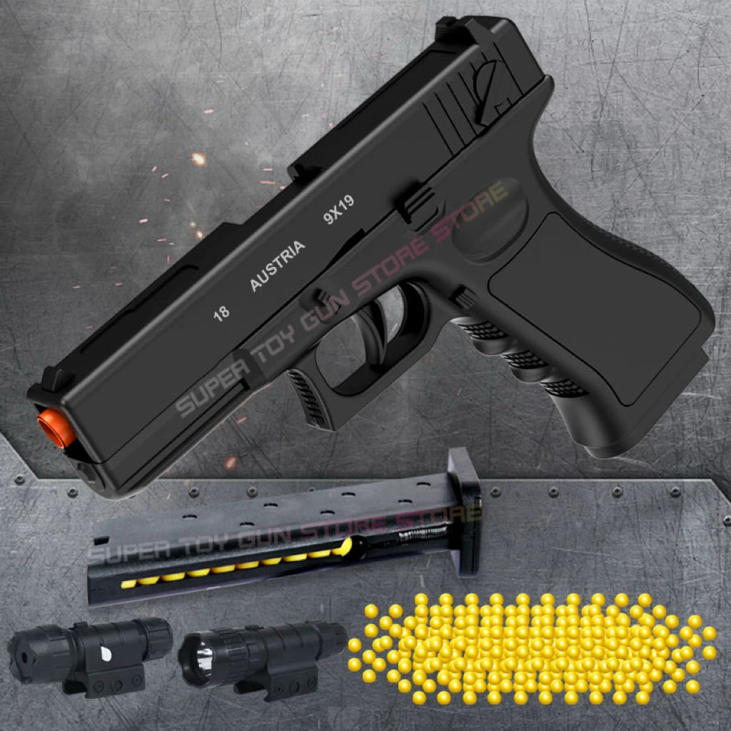 Magazine G18 Manual Pistol Foam Soft Ball Bullet Toy Gun Airsoft Launcher CS Shooting Games Weapons For Kids Boys Gift